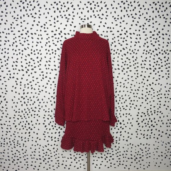 Free People Red Set the Mood Boho Matching Skirt Set - Picture 3 of 14